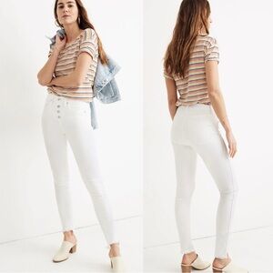 Madewell Mid-Rise Skinny Jeans in White Size 27